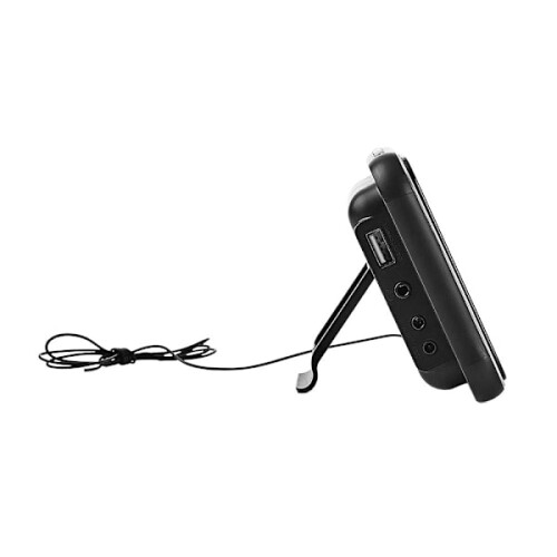 Digitaler Radiowecker mit USB-Anschluss, Schwarz 2