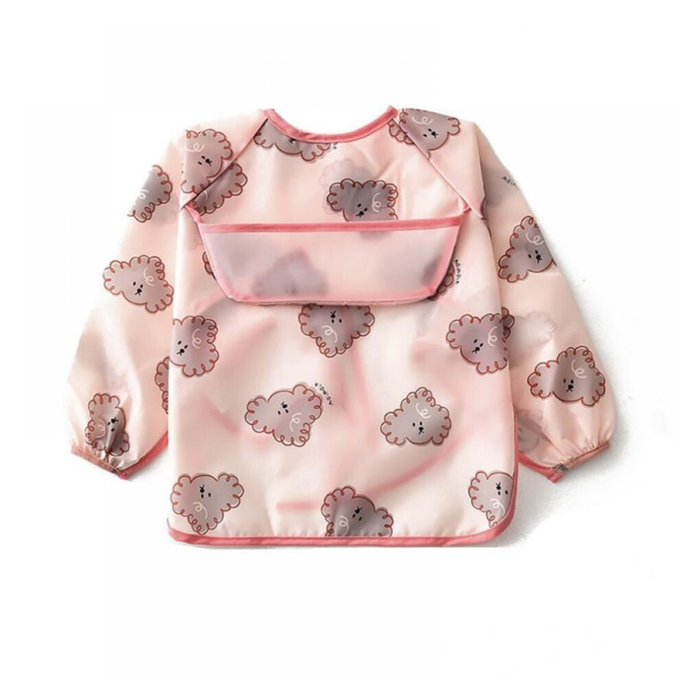 Infant Toddler Baby Long Sleeved Baby Bibs Waterproof Sleeved Bib for Eating Feeding 6-45 Months