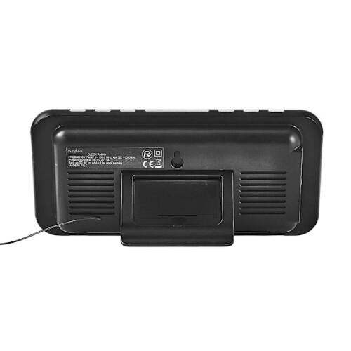 Digitaler Radiowecker mit USB-Anschluss, Schwarz 1