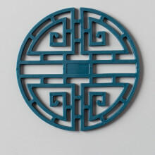 Heat-Insulated mat, Dish Plate mat, National Tide Style, Dining Table, Dish Pot mat, Household Round Chinese Style Coaster