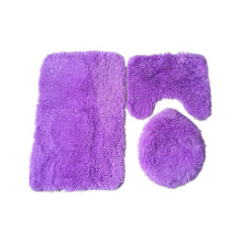 ADVEN Set van 3 toiletbrilhoezen, veelkleurig, zacht, geweldige decoratie, multifunctionele toiletmat, badmat, badkamerbenodigdheden, antislipmat,