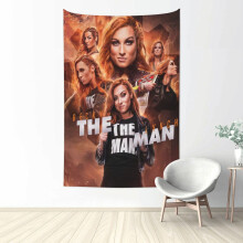 Becky Lynch Gobelin, Stort Væghængende Kunstgobeliner til Stue Soveværelse Kollegieværelse, Plakater Baggrund Hjemmeindretning til Drenge Piger