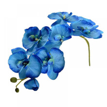 Selbstgemachter künstlicher Schmetterlings-Orchideen-Seidenblumenstrauß (Phalaenopsis) für Hochzeits- und Heimdekoration