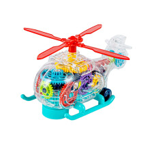 Brinquedo Infantil ZKCCNUK: Helicóptero Universal Transparente com Som e Luz, Ideal para Aniversários e Feriados - Perfeito para Meninos e Meninas