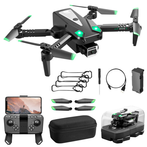 WJSXC Drone με διπλή κάμερα FPV HD 1080P Τηλεχειριστήριο Παιχνίδια Δώρα για αγόρια και