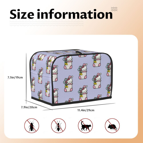 Κάλυμμα για τοστιέρα He-llo Kit-ty για 2 φέτες, κάλυμμα για σκόνη ψωμιού και προστασία 2