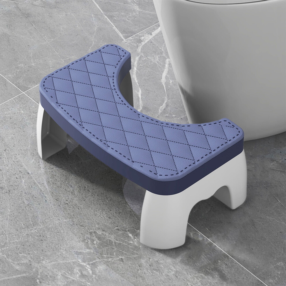 Rxirucgd Squatting Toilet Stool Poop Stool, Soft Toilet Stool Bathroom Hair Non-Slip Treading Stool Office Padded Footstool,Blue 9395123063652
