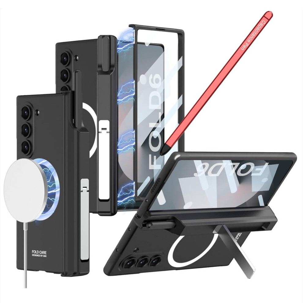 Case For Compatible With Samsung Galaxy Z Fold 6 With Stylus Pen Kickstand Screen Protector And S Pen Holder 9395123064833