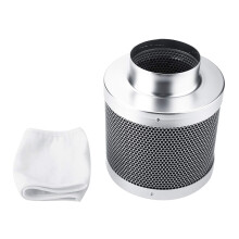 4 Inch Stainless Steel Carbon Air Filter for Hydroponics Odor Reduction and Workshop Dust Removal