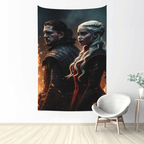 Jon Snow Tapestry Μεγάλο Banner Κρεμαστό Τοίχο Ταπισερί Αισθητική Αφίσα Καλλιτεχνικό Φόντο