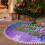 Weihnachtsbaumdecke „Der Grinch“ mit Pompon-Borte, Weihnachts- und Silvesterdekoration, 48 8