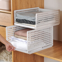 Stapelbare Kleiderschrankbox von Yirtree, Schubladenorganizer aus Kunststoff, faltbare Kleiderregalkörbe, faltbare Aufbewahrungsboxen