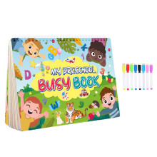 Uanit Busy Book voor peuters van 2-4 jaar, leeractiviteiten voor kleuters, stickerboeken en sensorisch speelgoed voor kinderen van 2, 3 en 4 jaar