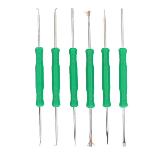 6 Pcs Double Sided Soldering Assist Tools Set with Hardened Tips for Precision Electronic