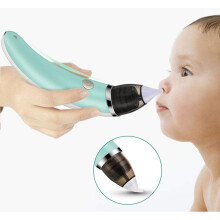 WALFRONT Aspiratore nasale elettrico per neonati, dispositivo portatile per aspirazione nasale e pulizia del naso per bambini.