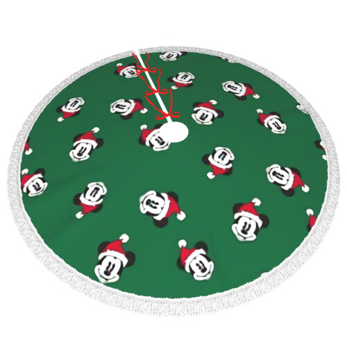 Saia para árvore de Natal do Mickey Mouse, 76 cm (30 polegadas), tapete para árvore de Natal de inverno, saia para árvore de Natal para 2