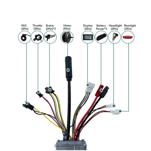 Ελεγκτής Ebike36V48V6-FET15A250W JN για ηλεκτρικό ποδήλατο 2