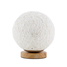 Balls Natlampe USB Natbordslampe Rattan Bambus Bordlampe Soveværelsesindretning