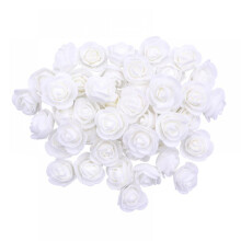 Künstliche, stiellose Rosenköpfe, 5 cm große künstliche Blütenköpfe für DIY-Hochzeitsgeschenke, Bärengeschenke und Bastelarbeiten