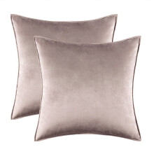 Cterwk Set van 2 fluwelen sierkussenhoezen, zachte effen decoratieve vierkante kussenhoes voor bank, slaapkamer en woonkamer, 24x24 inch