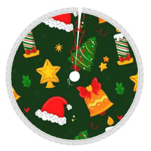 Sciortaí Crann Nollag Nollaig Shona 30" Orlach, Mata Crann Saoire Geimhridh, Sciorta Crann Nollag le haghaidh Maisiúcháin Saoire Nollag Tuaithe