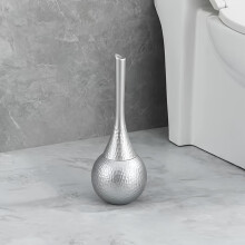 Luxuriöses goldenes WC-Bürsten- und Halter-Set (1 Stück) – 38 cm langer ergonomischer Kunststoffgriff, hygienische Toilettenbürste mit