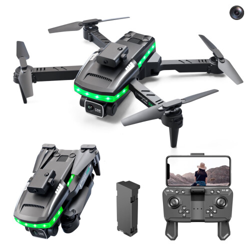 Drone με κάμερα 1080P για ενήλικες και παιδιά, πτυσσόμενο τετρακόπτερο τηλεχειρισμού