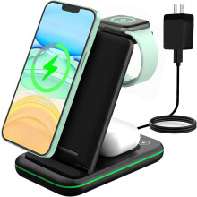 Draadloos laadstation, 3-in-1 snellader, Qi-gecertificeerd, opvouwbaar laadstation
