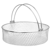 Cesta metálica para freidora de aire, cesta para hornear con asa, accesorio para freidora de aire