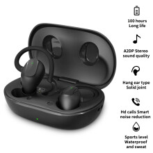 Gnobogi trådløse hodetelefoner med Bluetooth bak øret | Sportsheadset med åpen øretelefon | IPX6 stereohodetelefoner for treningsstudio,