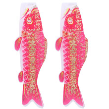2 Stück japanische Windsäcke in Fischform zur Dekoration von Außenbereichen und Gärten