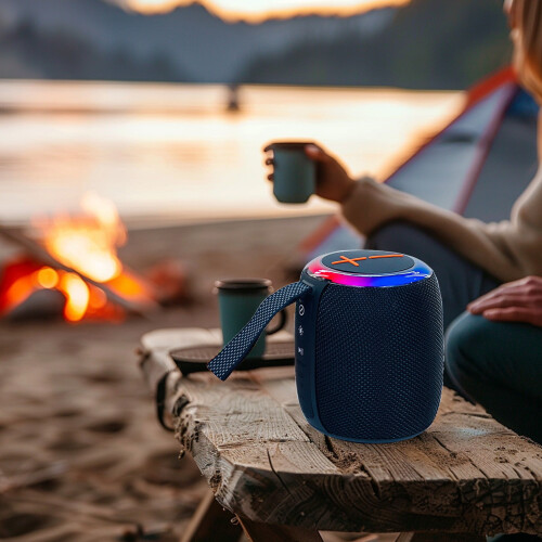 PAVEOS Γοητευτικό Κρεμαστό Ηχείο Bluetooth με Πολύχρωμα Φώτα, Υποδοχή Κάρτας & Ασύρματη 2