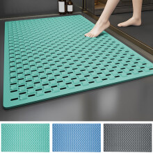 Hariumiu badmat met zuignappen en meerdere drainagegaten, 40x70 cm, comfortabele antislip douchemat voor dagelijks gebruik.