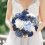 2X Συνδυασμός λουλουδιών Dusty Blue για DIY νυφικές ανθοδέσμες, κεντρικά διακοσμητικά 2