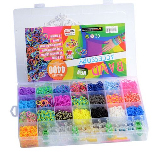 Loom Bands Kit - 4400pcs and accessories. multicolor