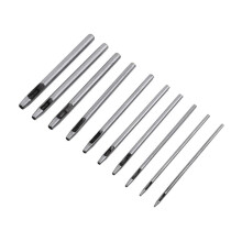 10-teiliges Locher-Set für Leder, Hohlstanzer für weiche Ledermaterialien (0,5–5 mm)