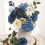 2X Συνδυασμός λουλουδιών Dusty Blue για DIY νυφικές ανθοδέσμες, κεντρικά διακοσμητικά 3