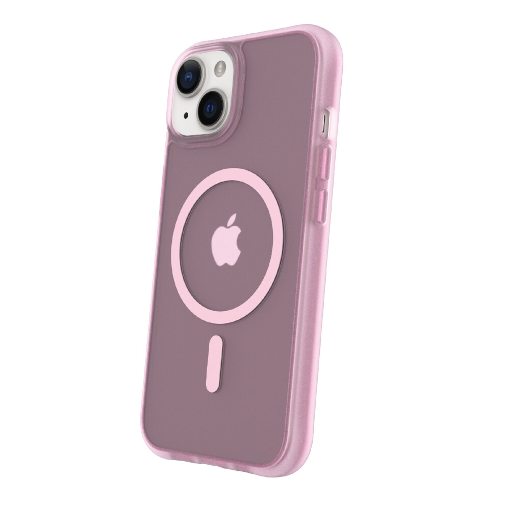 Magsafe Compatible Phone Case For Compatible With Iphone 14 / Compatible With Iphone 13 - Frosted Pink 9395123393148