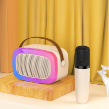 Portable Karaoke Machine with 1 Wireless Mic, Bluetooth Speaker, HD Sound PA System, Vocal Cut, USB, AUX, compatible with USB/MP3 devices