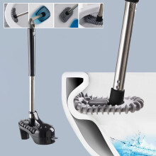 Lmueinov Toilettenbürste mit Sockel – Ergonomischer langer Griff, Tiefenreinigung, 50 x 5 cm, kompatibel mit Standardtoiletten