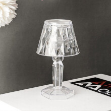 LEEYNEER Valentinsdagspynt Krystallampe Krystal Ledningsfri Skrivebordslampe med Styring Natbordslampe