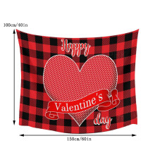 Udsalg af Valentinsdag-gobelin 60B X40L, Valentinsdag-kærlighedsgobin polyester digitaltrykt hængeklud, 1 stk. gobelin