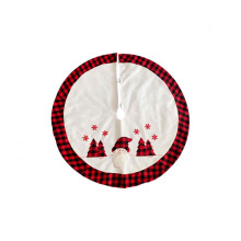 Maisiúcháin Nollag SHIMELE, Sciorta Crann Nollag, Plaid Chlasaiceach Dearg agus Dubh, Maisiúcháin Crann, Ornáid Fhéile, Gúna Crann