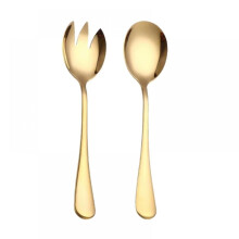 Pretty Comy 2-delige roestvrijstalen serviesset, inclusief bestek, saladelepel, tafelgerei en keukenaccessoires, inclusief westerse vork.