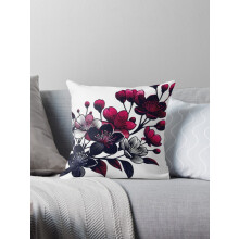 AIVO Falling Black Sakura Cherry Blossom -heittotyynynpäälliset, tyynynpäällinen, sohvan päällinen, kaksipuolinen