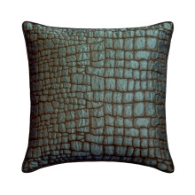HomeCentric Decoratieve Kussenhoezen met Rits, Blauw, 35,5 x 35,5 cm, Set van 2, Jacquard Sierkussens met Dierenprint voor de Bank