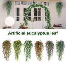 Künstliche Blumenranke, 1/2 Stück UV-beständige, künstliche Hängeblumen aus Kunststoff, Efeu-Dekoration für Zuhause, Hochzeit, Garten, Innen-