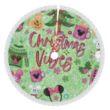 Sciortaí Crann Nollag Mickey Mouse 36" Orlach, Mata Crann Saoire Geimhridh, Sciorta Crann Nollag le haghaidh Maisiúcháin Saoire Nollag Tuaithe
