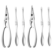 2 Set Kitchen Appliances Crab Claws Tools For Eating Seafood Metal Stainless Steel