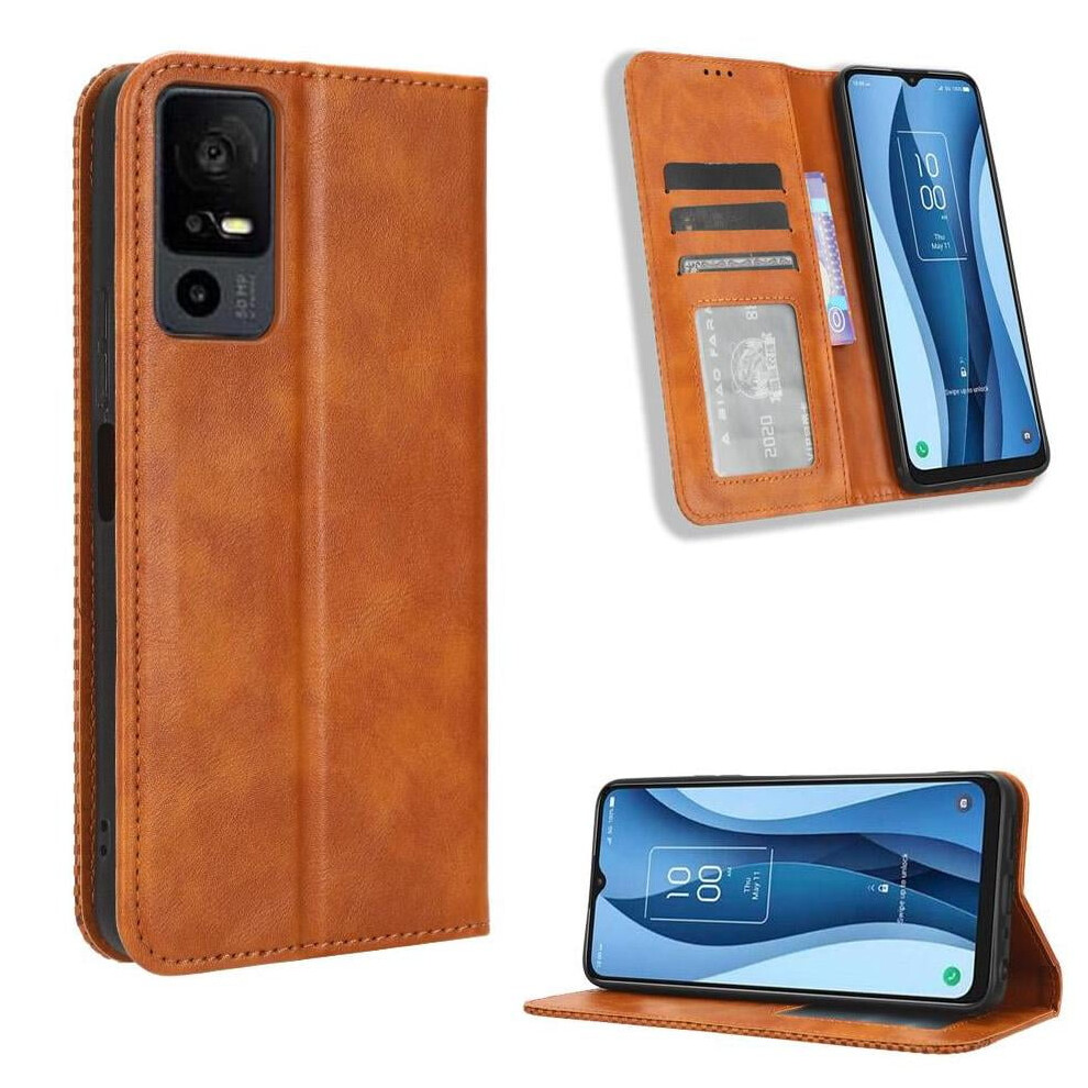 Case For Compatible With Tcl 40 Xe 5G Pu Leather Wallet Magnetic Closure 9395123590905